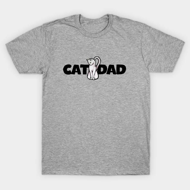 Cat Dad T-Shirt by bubbsnugg